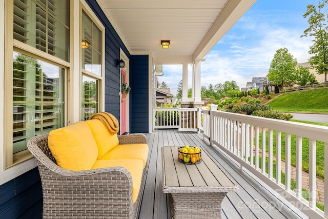 75 Balsam High Rd, Biltmore Lake, NC 28715 - wooden deck with covered porch