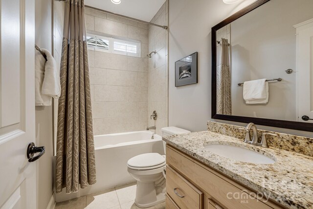 75 Balsam High Rd, Biltmore Lake, NC 28715 - full bath with toilet, tile patterned floors, shower / bath combo, and vanity