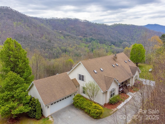 423 Baines Mountain Rd, Bryson City, NC 28713 - birds eye view of property with a mountain view and a forest view