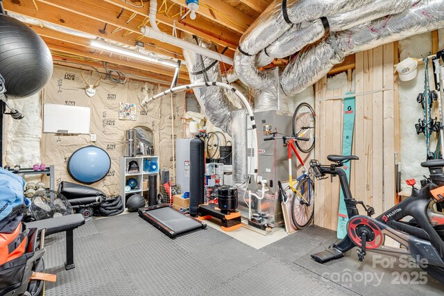 304 Magnolia Ridge Rd, Swannanoa, NC 28778 - exercise area with heating unit