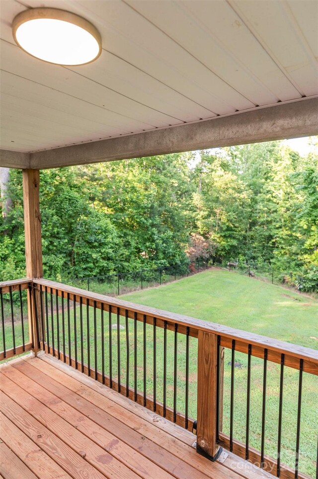210 Holmes Dr, Spartanburg, SC 29303 - wooden terrace featuring a fenced backyard