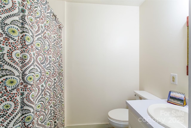 70 Lake Sega Cir, Brevard, NC 28712 - full bathroom featuring toilet, vanity, and curtained shower