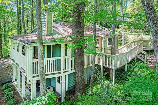 70 Lake Sega Cir, Brevard, NC 28712 - view of home's exterior featuring a wooden deck