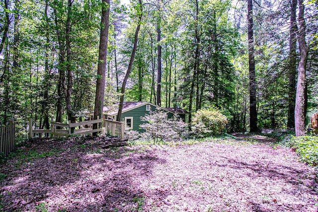 70 Lake Sega Cir, Brevard, NC 28712 - view of yard with fence and a view of trees
