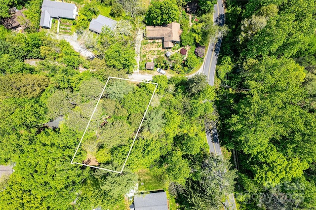 70 Lake Sega Cir, Brevard, NC 28712 - aerial view of property and surrounding area with property boundaries highlighted