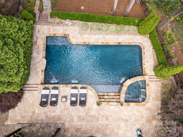 19614 Meta Rd, Cornelius, NC 28031 - drone / aerial view of a pool area