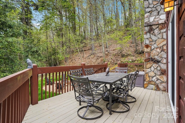 909 Niley Cook Rd, Blowing Rock, NC 28605 - wooden deck with outdoor dining space