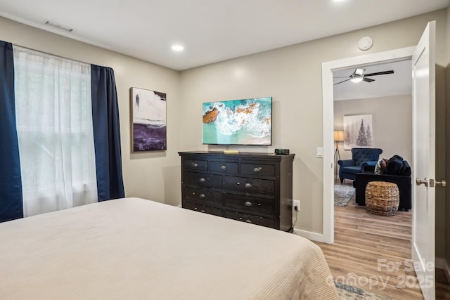 909 Niley Cook Rd, Blowing Rock, NC 28605 - bedroom featuring visible vents, wood finished floors, baseboards, and recessed lighting