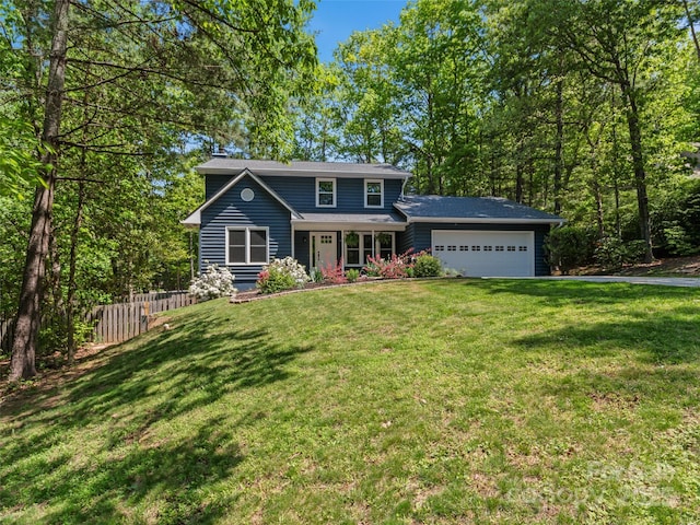 traditional-style house with an attached garage
