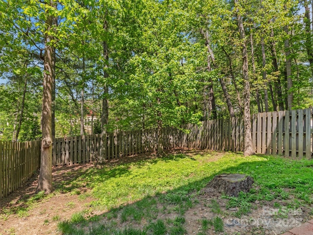 view of fenced backyard
