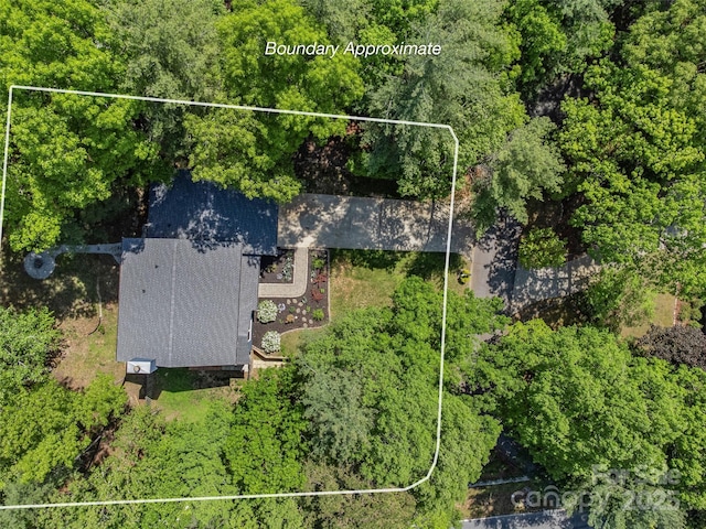 aerial overview of property's location featuring property parcel outlined