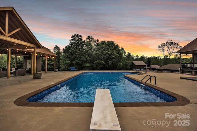 3440 17th Ave NE, Hickory, NC 28601 - outdoor pool featuring a patio area, outdoor lounge area, and a diving board