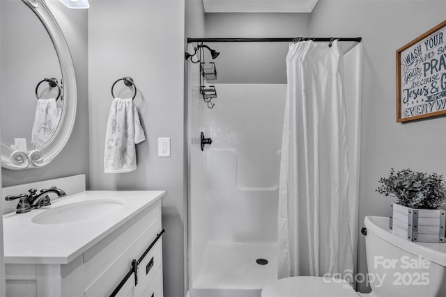 3440 17th Ave NE, Hickory, NC 28601 - full bathroom with a shower stall, vanity, and toilet