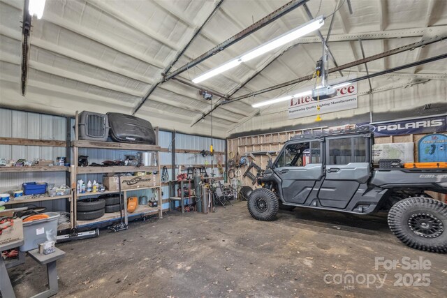 3440 17th Ave NE, Hickory, NC 28601 - garage with metal wall and a garage door opener