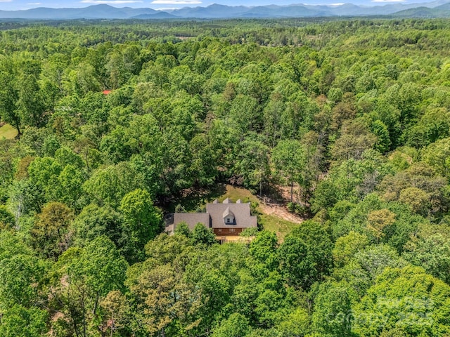 163 Summit Ln, Rutherfordton, NC 28139 - aerial view featuring a forest view and a mountain view