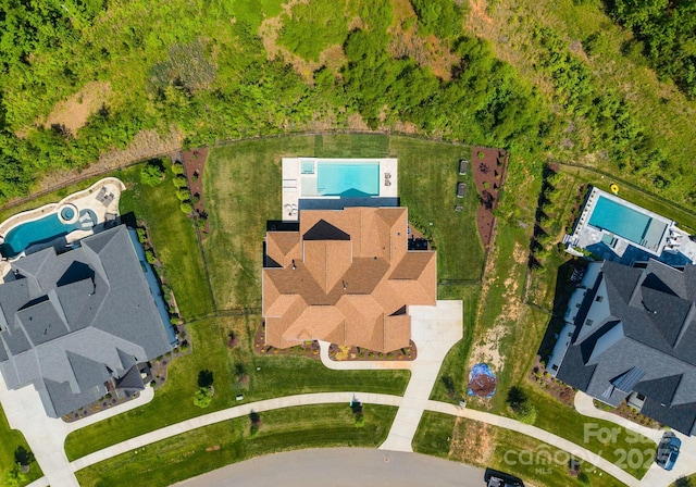 10201 Laurier Ln, Huntersville, NC 28078 - aerial view of a pool