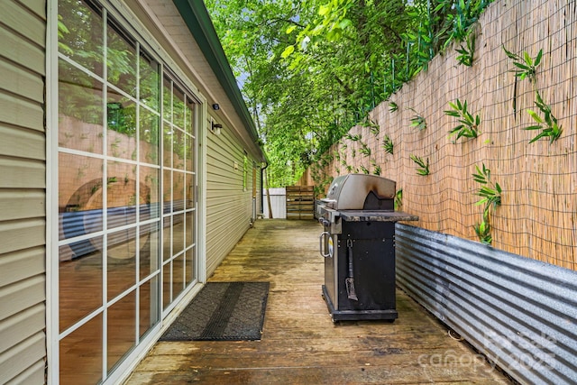 15 Robin Ln, Asheville, NC 28806 - view of patio with a wooden deck and grilling area