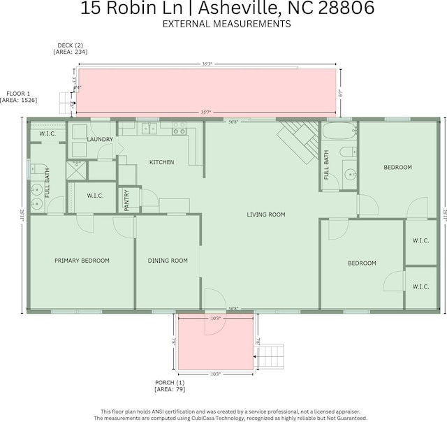 15 Robin Ln, Asheville, NC 28806 - home floor plan