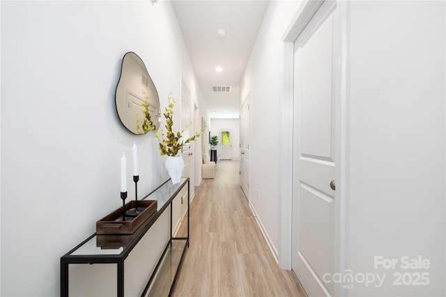 220 S Columbia St, Gastonia, NC 28054 - hall featuring light wood-style floors, recessed lighting, and baseboards