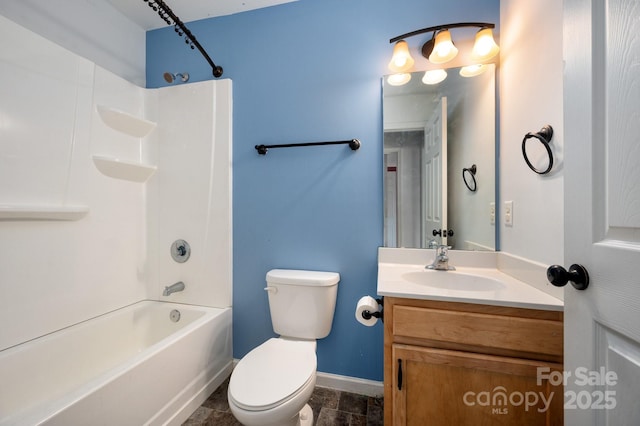 92 Le-An-Hurst Rd, Asheville, NC 28803 - full bath with baseboards, vanity,  shower combination, and toilet