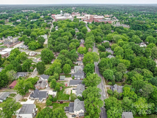 226 Union St S, Concord, NC 28025 - aerial view of residential area featuring a heavily wooded area