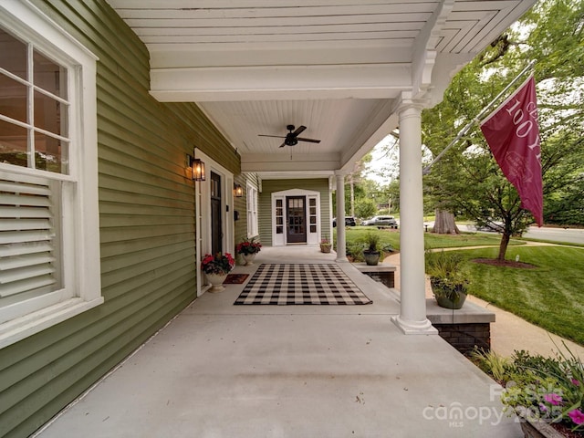 226 Union St S, Concord, NC 28025 - porch with ceiling fan