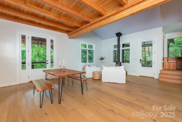 sunroom featuring french doors and healthy amount of natural light
