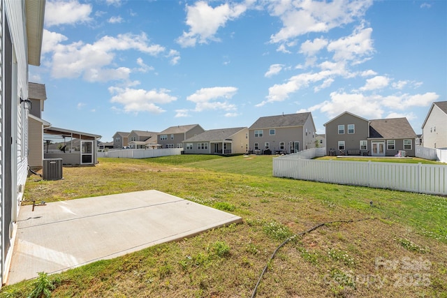 2021 Boynton St, Charlotte, NC 28269 - view of yard featuring a residential view, central AC, and a patio area