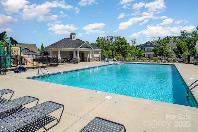 2021 Boynton St, Charlotte, NC 28269 - community pool featuring fence and a patio