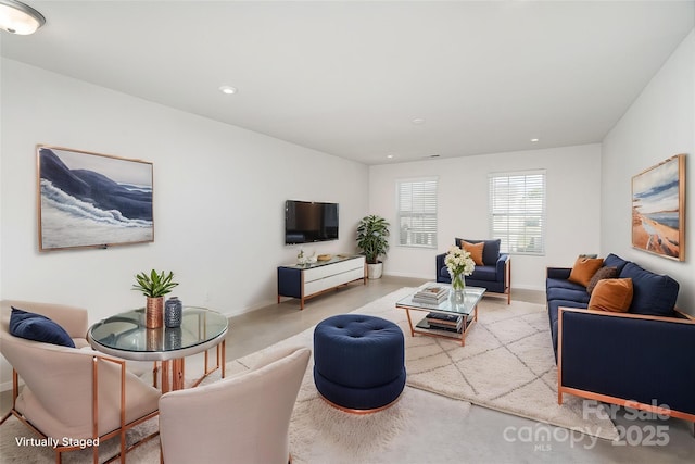 2021 Boynton St, Charlotte, NC 28269 - living room with recessed lighting and baseboards