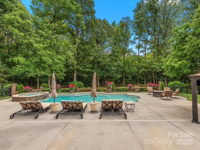 13029 Whisper Creek Dr, Charlotte, NC 28277 - view of pool with a patio area and a pool with connected hot tub