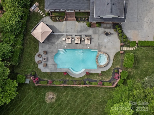 13029 Whisper Creek Dr, Charlotte, NC 28277 - aerial view of a pool