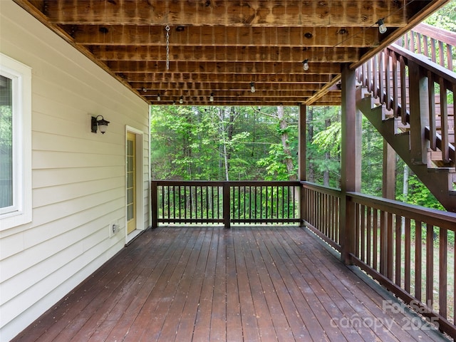 33 Village Pointe Ln, Asheville, NC 28803 - wooden deck with stairs