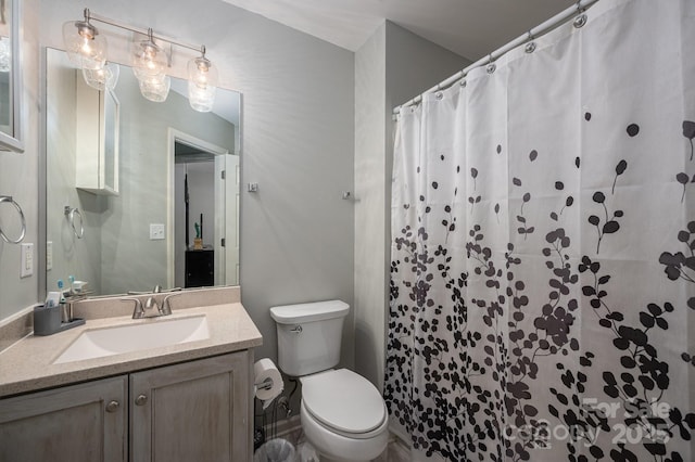 319 Beacon Hills Dr, Gastonia, NC 28056 - full bath with toilet, vanity, and a shower with curtain