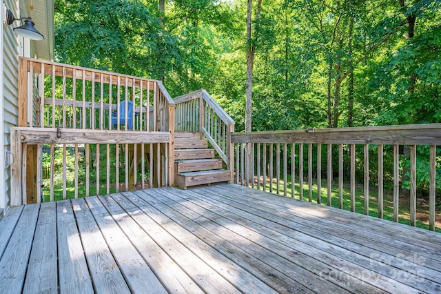319 Beacon Hills Dr, Gastonia, NC 28056 - wooden deck with stairway