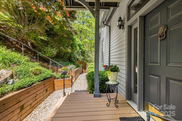 deck with stairs