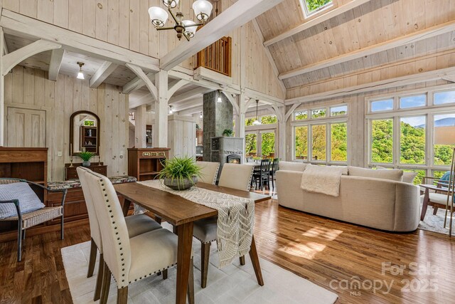 sunroom / solarium featuring healthy amount of natural light and a chandelier