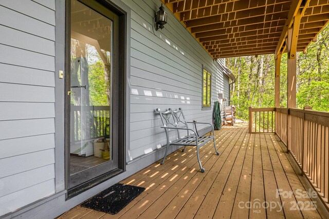 view of wooden deck
