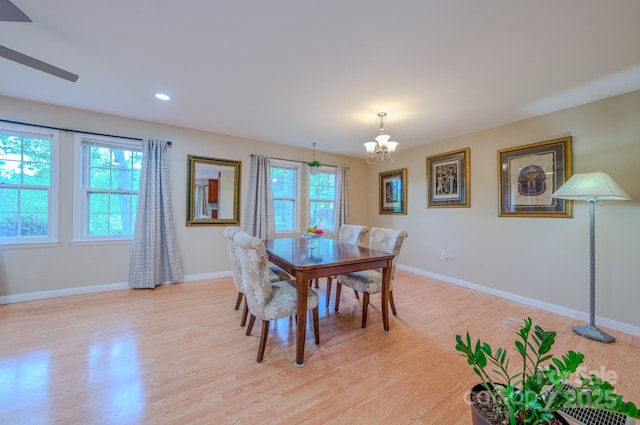 6 Chipmunk Cove Rd, Asheville, NC 28804 - dining space with recessed lighting, light wood-style floors, baseboards, and a notable chandelier