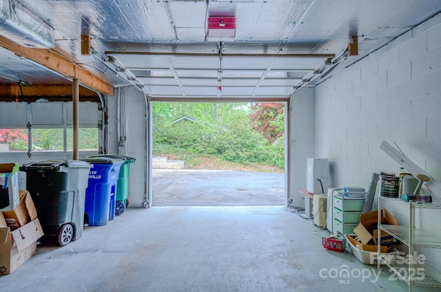 6 Chipmunk Cove Rd, Asheville, NC 28804 - garage with concrete block wall
