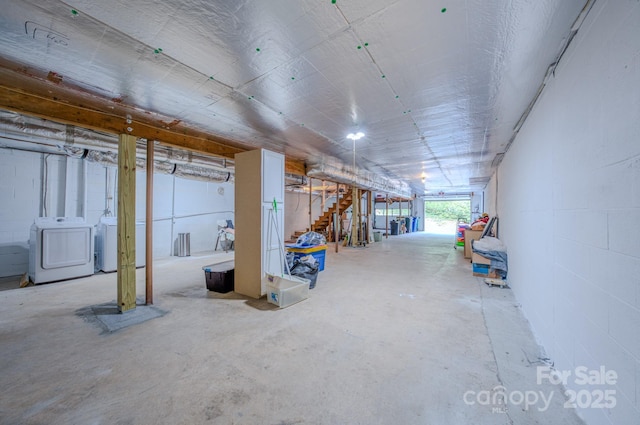 6 Chipmunk Cove Rd, Asheville, NC 28804 - basement with washer / clothes dryer