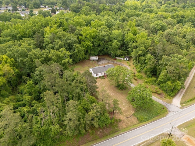 aerial view of a forest