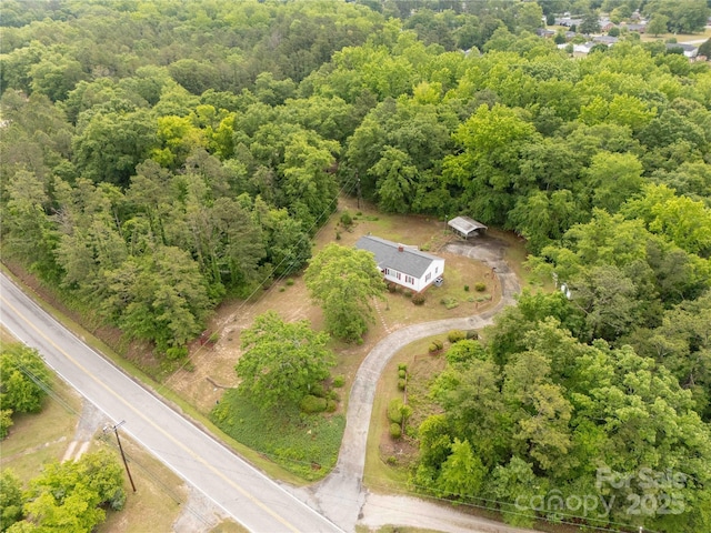 aerial view of a forest