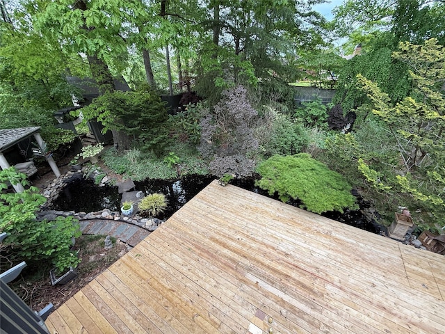 wooden deck with fence
