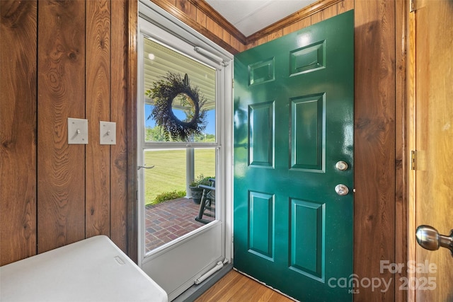 105 Carrie Ln Unit 3, Cherryville, NC 28021 - foyer entrance featuring crown molding and wood finished floors