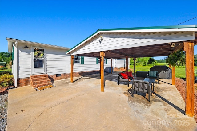 105 Carrie Ln Unit 3, Cherryville, NC 28021 - view of patio with an outdoor hangout area, entry steps, and area for grilling