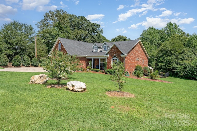 600 Old Hardin Rd, Dallas, NC 28034 - view of front of home with brick siding and a front lawn