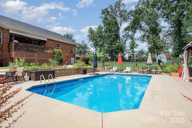 600 Old Hardin Rd, Dallas, NC 28034 - view of pool featuring a patio area, a fenced in pool, and fence