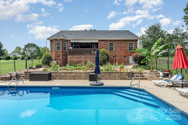 600 Old Hardin Rd, Dallas, NC 28034 - view of swimming pool featuring a patio, fence, and a fenced in pool