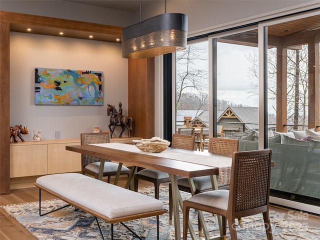 391 High Hickory Trl, Swannanoa, NC 28778 - dining space featuring light wood-style flooring